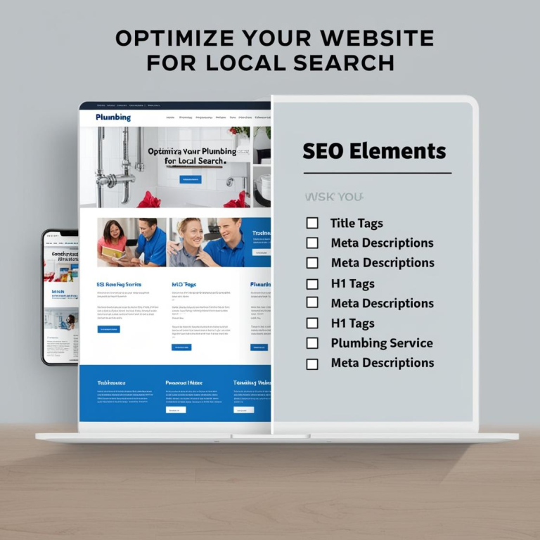 Website optimization checklist for local search, highlighting key SEO elements.